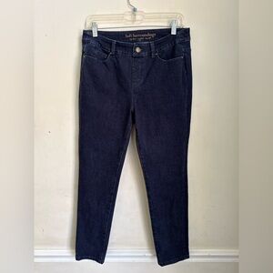 Soft Surroundings Womens Size  PS Tapered Straight Leg Jeans Dark Wash